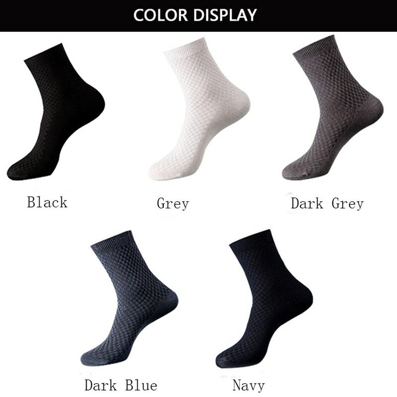 10 Pairs Breathable Business Bamboo Socks Durable And Elastic Long Kneel Casual Sweat Absorb Male Socks Large Size 38 45