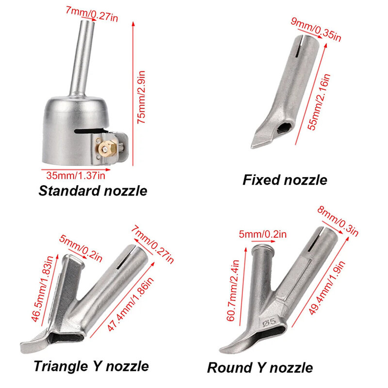 Lasmondstuk Snelheidslastips Driehoekig Mondstuk Voor Pvc Heteluchtblazer Driehoek Speed Nozzle Lasgereedschap Accessoires