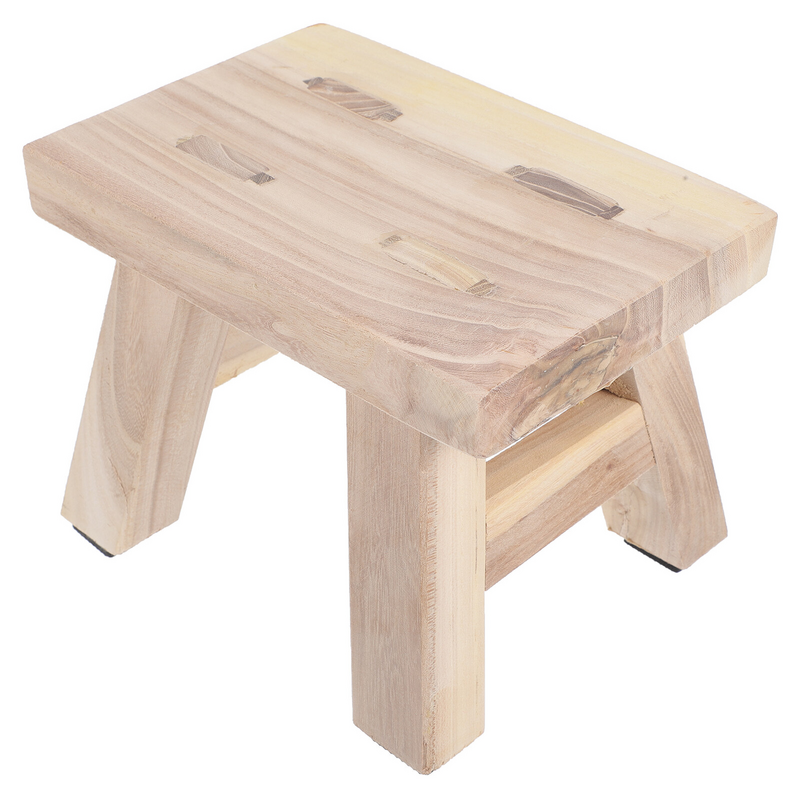 Solid Wood Bench Short Stools Sit Step Kids Cute Toddler Wooden Foot Sitting Small Adults