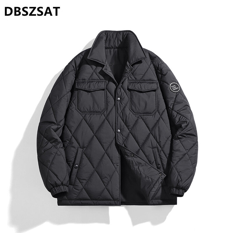 XKK 2025 осень и зима новая мужская повседневная пуховая куртка с воротником-стойкой утепленная Теплая мужская зимняя короткая куртка