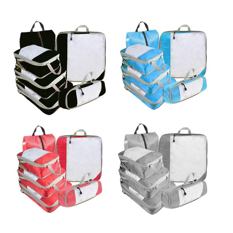 6x компрессионные упаковочные кубики, предметы первой необходимости для путешествий, багажный чемодан, Органайзер