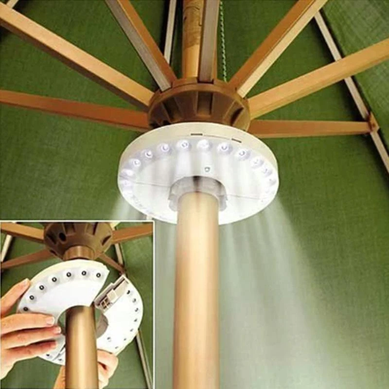 48 Led Teras Super Terang LED Lampu Payung Luar Ruangan Portabel Berkemah Lampu Tenda dengan Kait Lentera Taman Dropshipping
