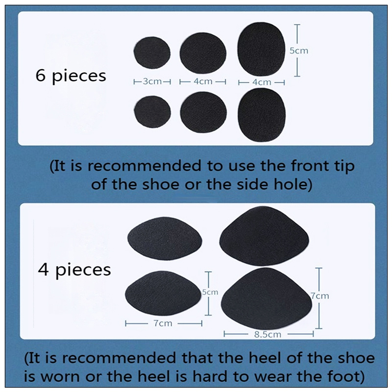 Vamp Shoe Repair Sticky, Subsidy Sticky, Palmilhas de sapatos, Protetor de buraco do calcanhar, Forrado, Anti-desgaste, Ferramenta de cuidados com os pés