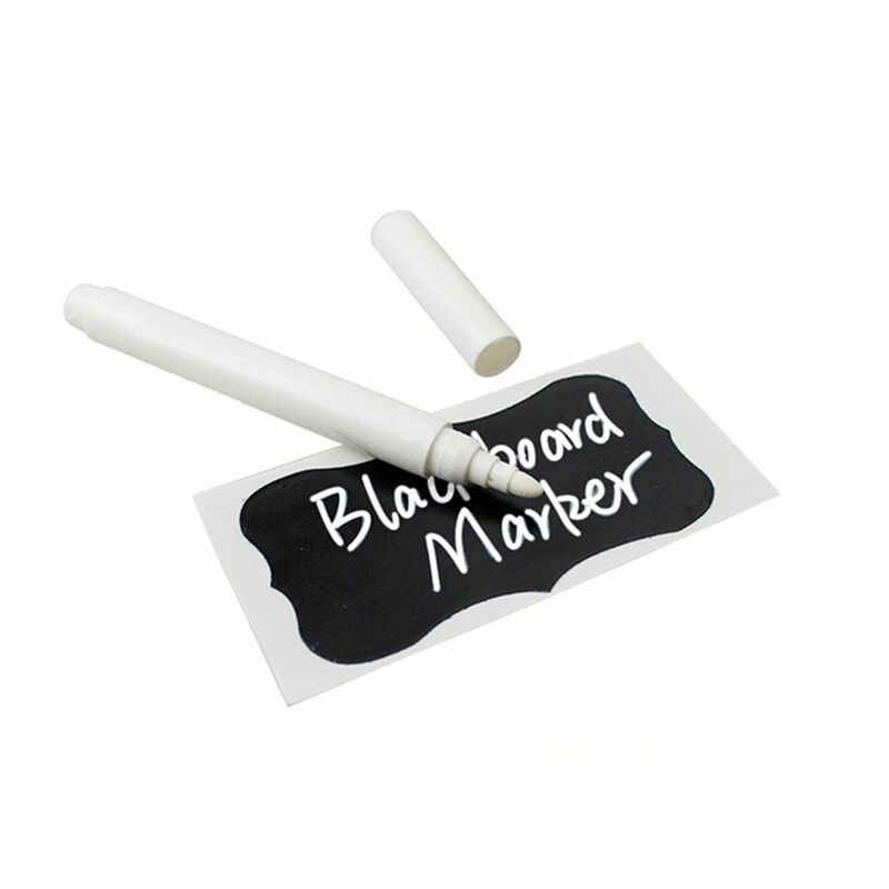 1/5/10 pces ambiental windows blackboard metal plásticos quadro marcador branco líquido giz caneta