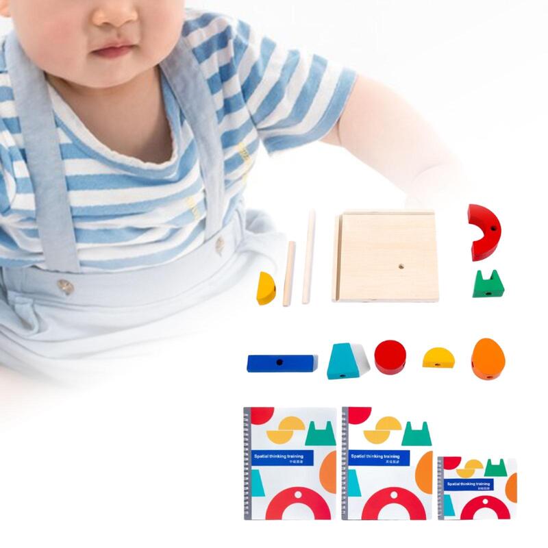 Holzbau Spielzeug sensorisch früh lernen Lernspiel zeug Montessori Spielzeug Multi Winkel räumliches Denken für Kinder Geburtstags geschenk
