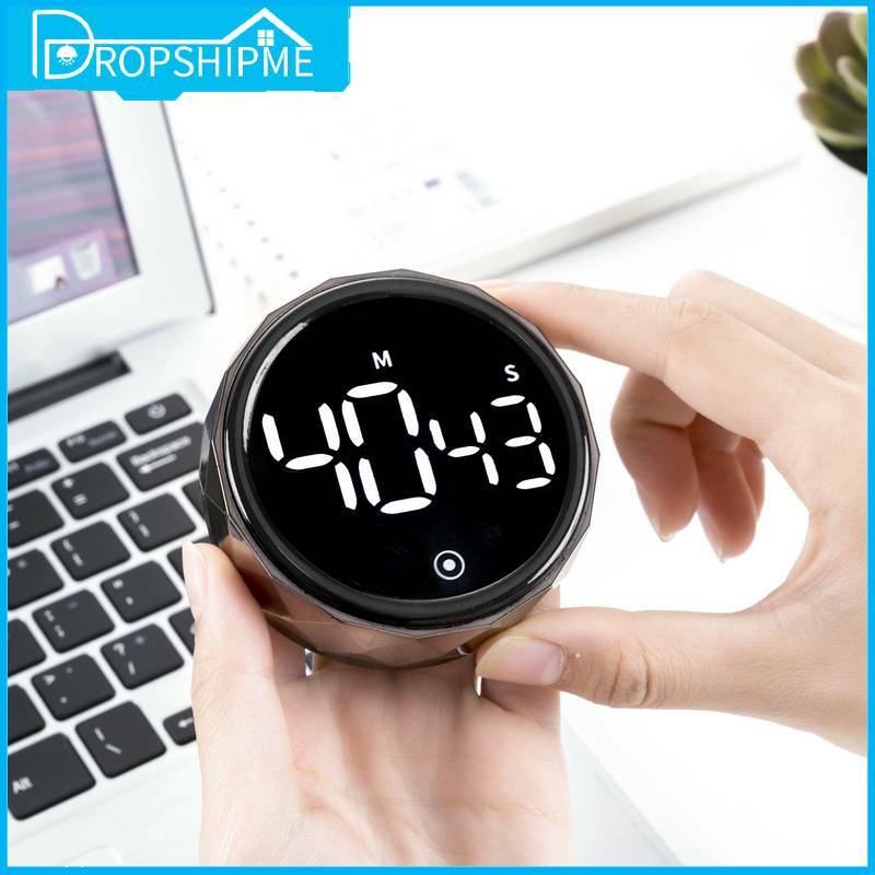 Dropshipme Timer Digital Timer Pintar Magnetik Elektronik Jam Hitung Mundur Memasak LED Alarm Pengingat Mekanis Aksesori Dapur