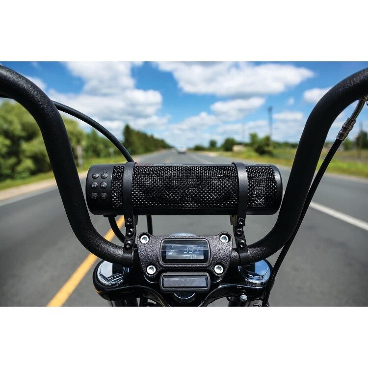 Kuryakyn 2720 MTX Road Thunder odporny na warunki atmosferyczne drążek dźwiękowy motocykla Plus: głośniki Audio na kierownicy o mocy 300 W