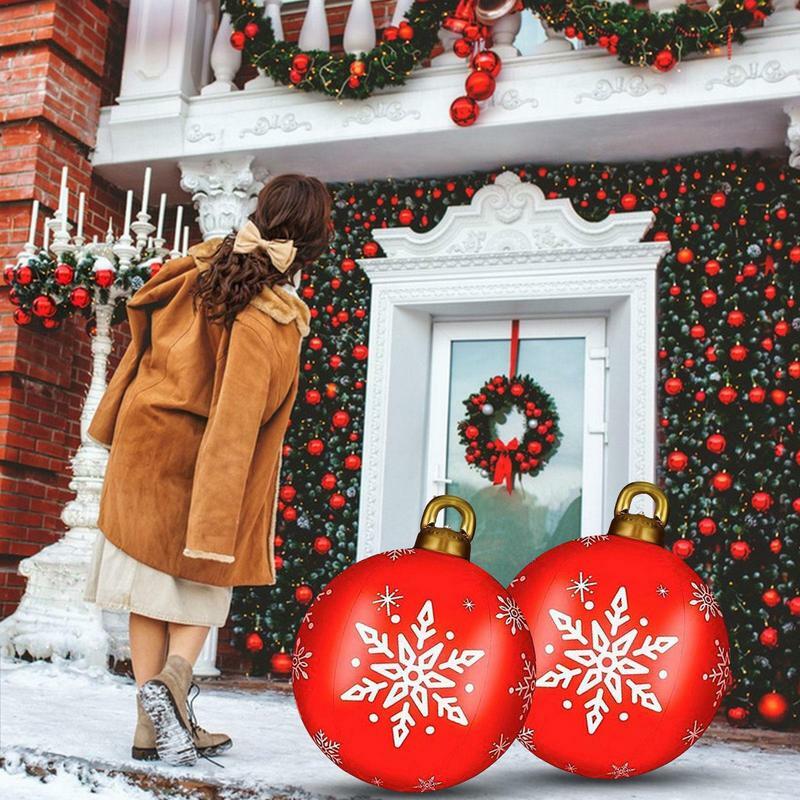 Large Christmas Balls Wear-Resistant And Reusable Outdoor Christmas Decorations Christmas Inflatables For Christmas Outdoor