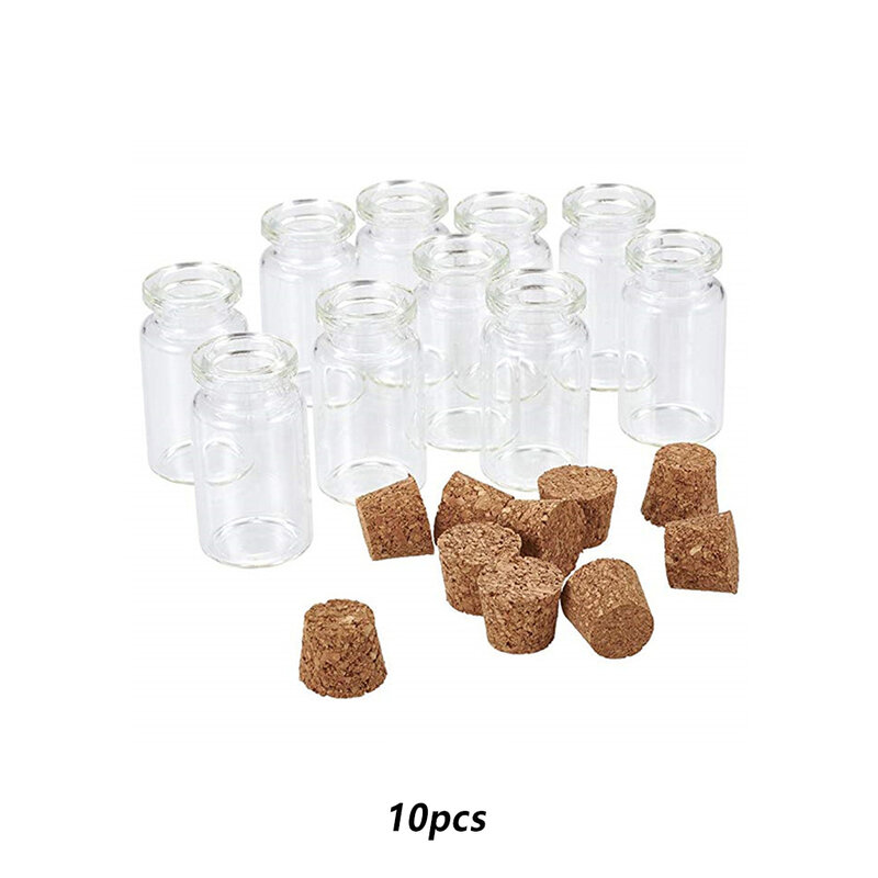 10 pezzi bottiglia dei desideri portatile trasparente bocca rotonda regalo biscotto gioielli barattolo di vetro dolce contenitore 22x80mm