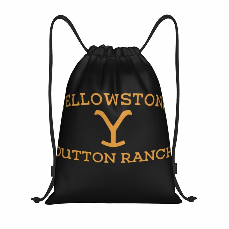 Cool Yellowstone Dutton Ranch Portable Drawstring Bags Backpack Storage Bags Outdoor Sports Traveling Gym Yoga