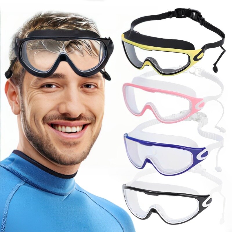 Lunettes de natation professionnelles anti-buée pour adultes, lunettes de plongée en apnée, jumelles réglables, lunettes d'eau