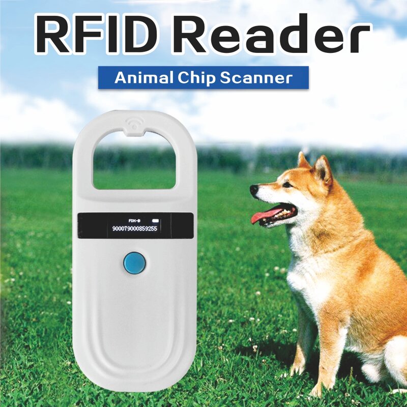 USB Rfid Handheld Microchip Scanner, Pet Scanner, Animal ID Reader, Chip Transponder, Cão, Gato, Cavalo, Iso11784, 5 Fdx-b