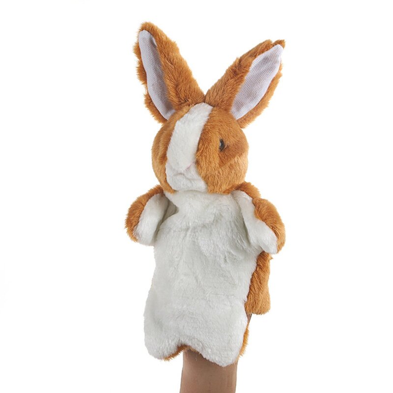 Stuffed Animal Bunny Hand Puppet Fashion Cartoon Soft 8 Colors Plush Rabbit Early Education