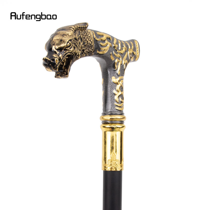 Golden Black Dragon Handle bastone da passeggio di lusso con piastra nascosta Self Defense Fashion Cane Plate Cosplay Crosier Stick 90cm