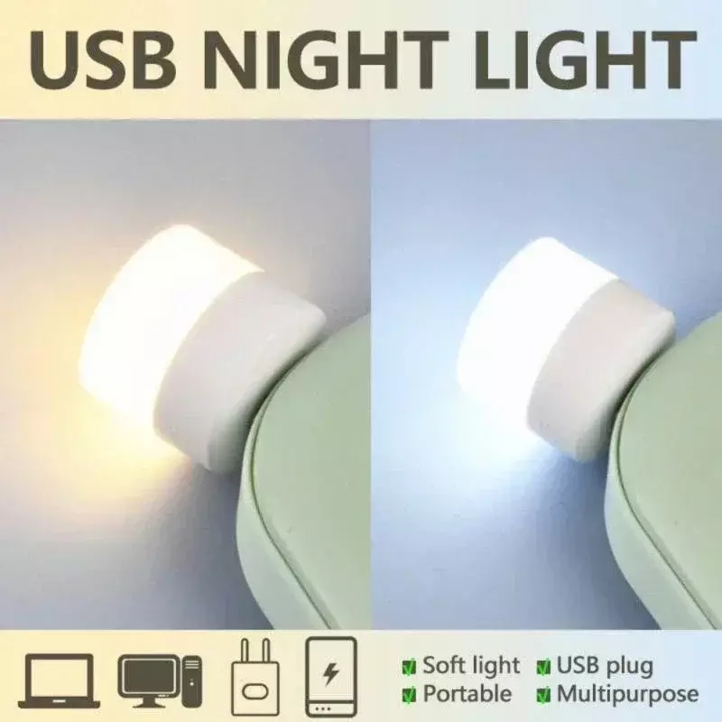 Mini przenośny lampa LED z USB do sypialni 5V 1W jasny lampka do czytania lampka do czytania do Power banku PC Laptop Notebook domowa lampka nocna 2023