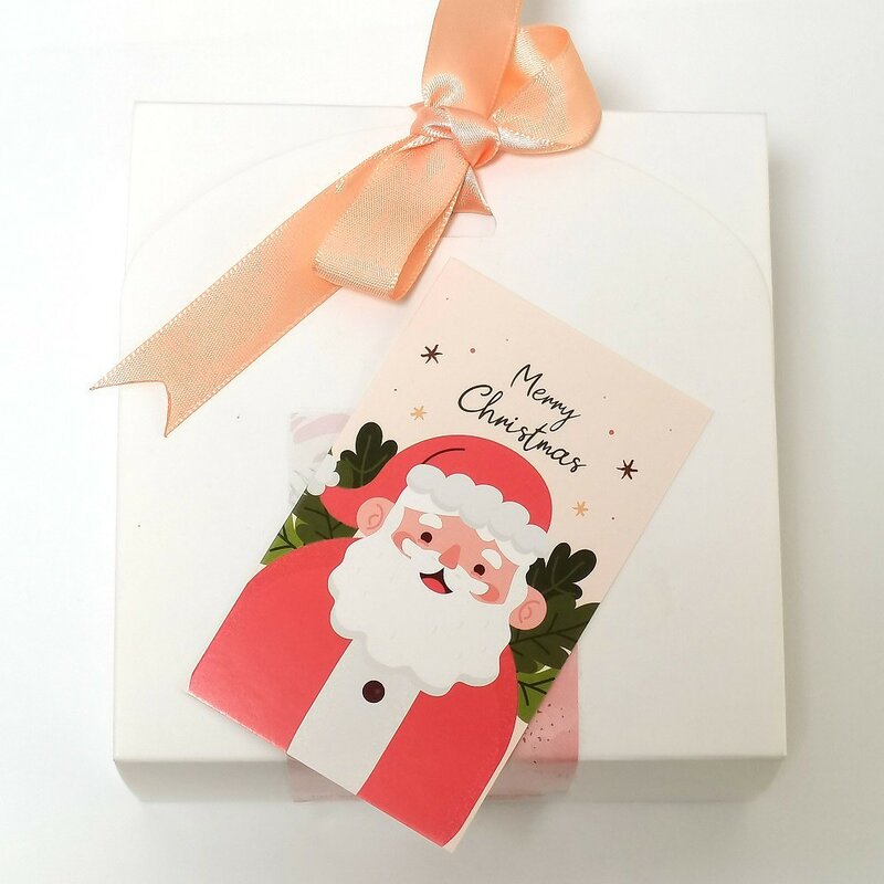 Tarjetas de regalo de Feliz Navidad, tarjetas de felicitación, pegatinas de árbol de Navidad, diseño lindo para Año Nuevo 2022, 10-50 piezas
