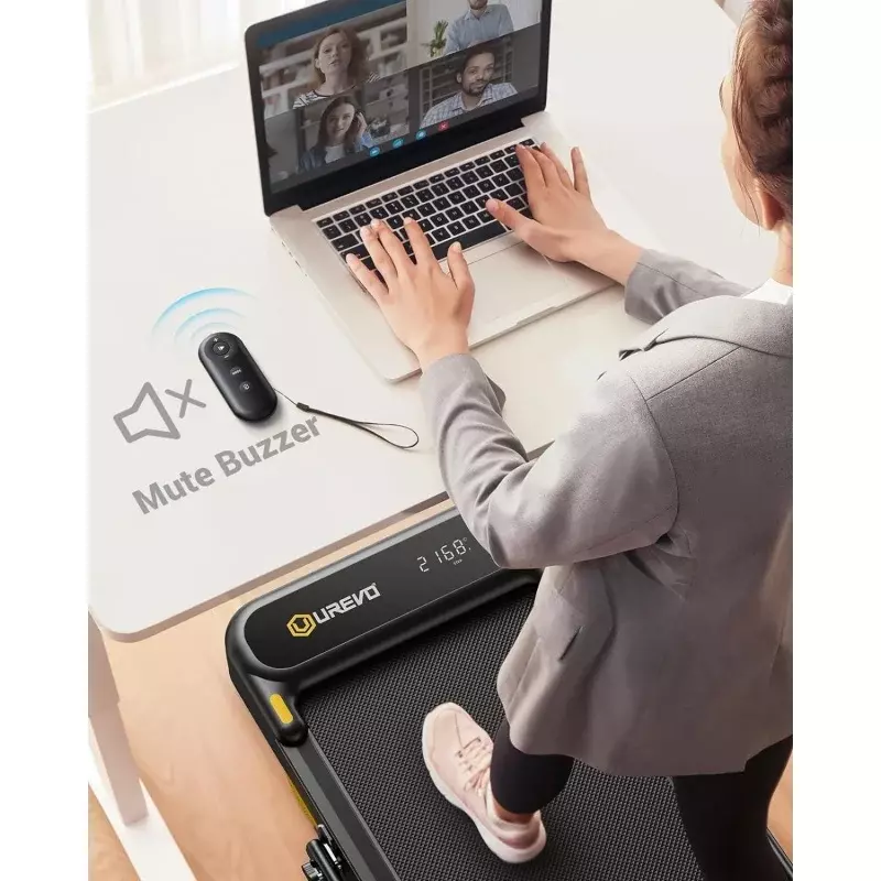 UREVO-cinta de correr plegable 2 en 1 para uso en el hogar y la Oficina, cinta de correr con Control remoto, 2,25 HP, con aplicación