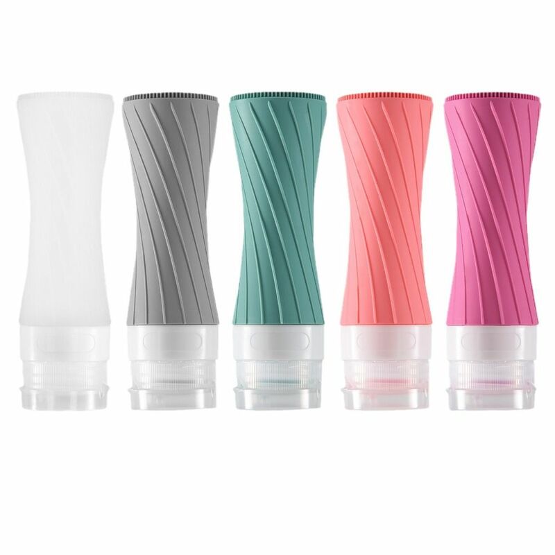 Silicone Travel Cosmetics Bottles Empty Squeeze Containers Leakproof Refillable Bottle For Shampoo Conditioner Lotion