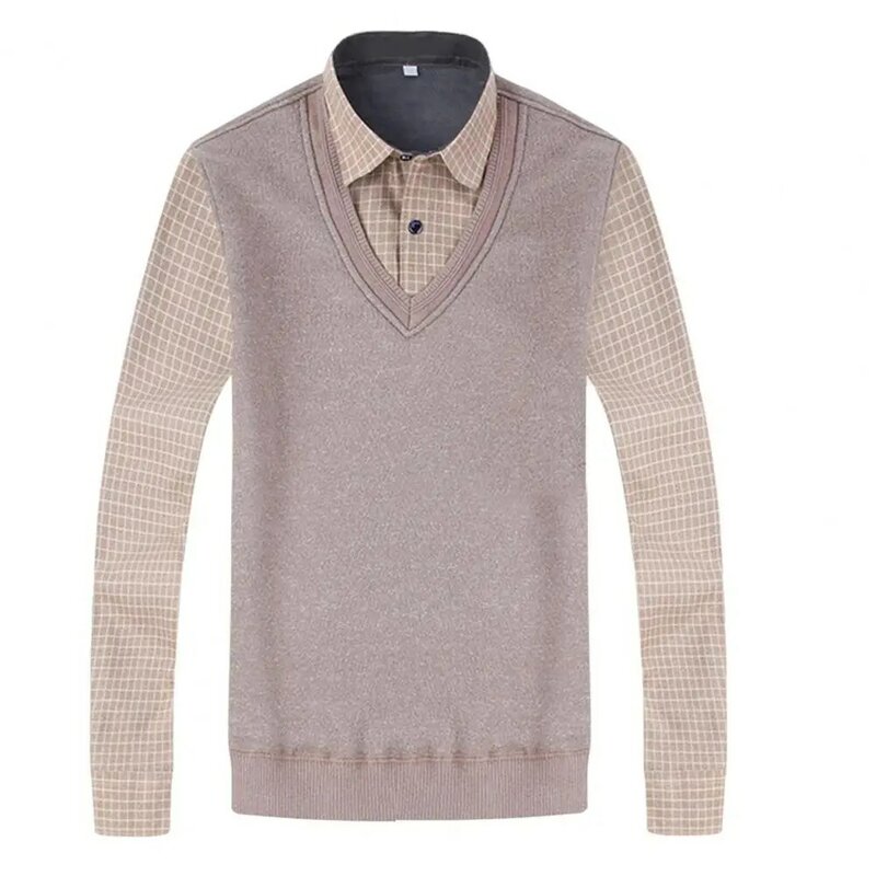 Chic Autumn Sweater  Long Sleeves Thick Winter Sweater  Plus Size Men Spring Sweater