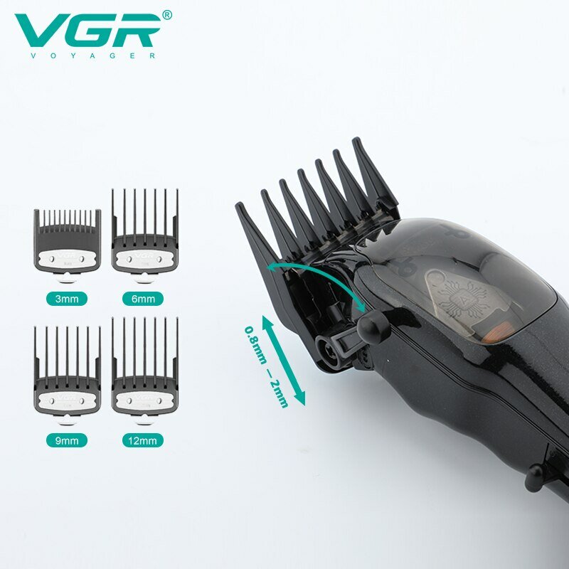 VGR maszynka do włosów profesjonalna maszynka do ścinanie włosów, elektryczna maszynka do strzyżenia włosów dla mężczyzn V 653