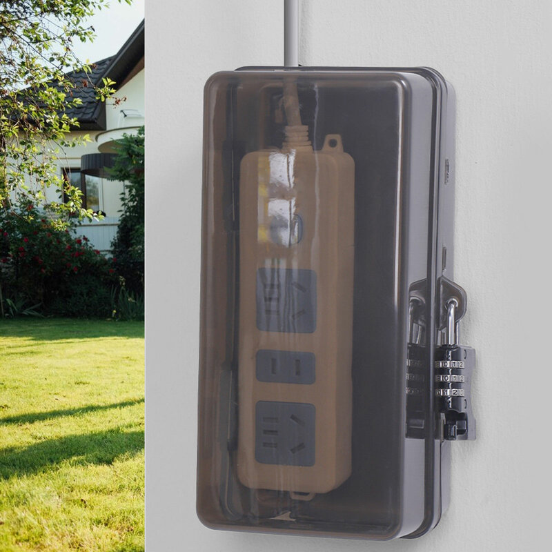 Caja de conexión eléctrica para exteriores, cubierta de cable de extensión, caja de alimentación impermeable para toma de corriente