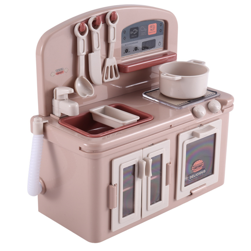 Refrigerador de simulación para el hogar, estufa grande de YH189-1S, electrodomésticos pequeños para niños, juguetes de cocina, conjunto para niños y niñas