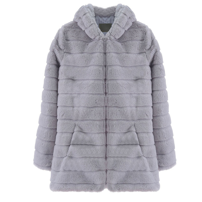 Зимнее женское теплое пальто искусственная кожа новогодние подарки для женщин и мам