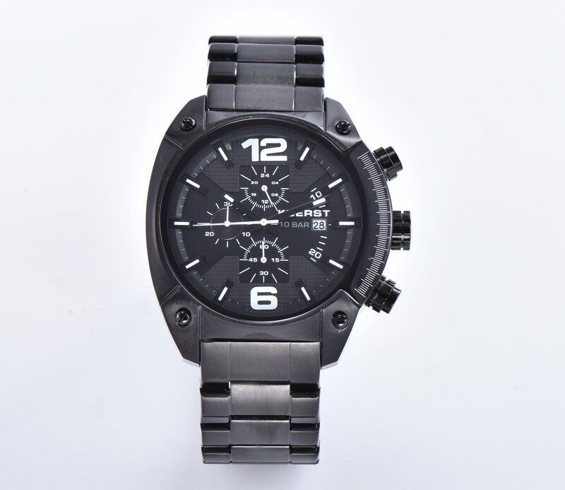 Duża tarcza mężczyzn zegarek wodoodporny projektant mody zegarek pasek stalowy zegarki z pudełkiem
