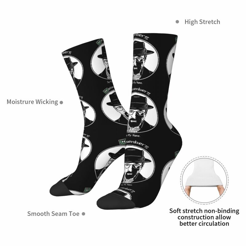 Heisenberg-Breaking Bad Chaussettes d'hiver unisexes, Chaussettes Happy Outdoor, Style Street