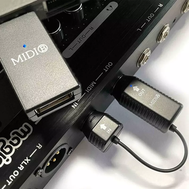 M-Vave نظام نقل لاسلكي صغير ، محول بلوتوث ميدي ، قابس USB اللعب مع الكمون الفائت ، قابلة لإعادة الشحن