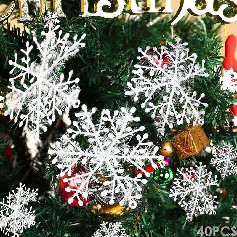 Grandes flocos de neve de Natal ornamentos, decoração de floco de neve, guirlandas DIY, ano novo, 15pcs, 2024