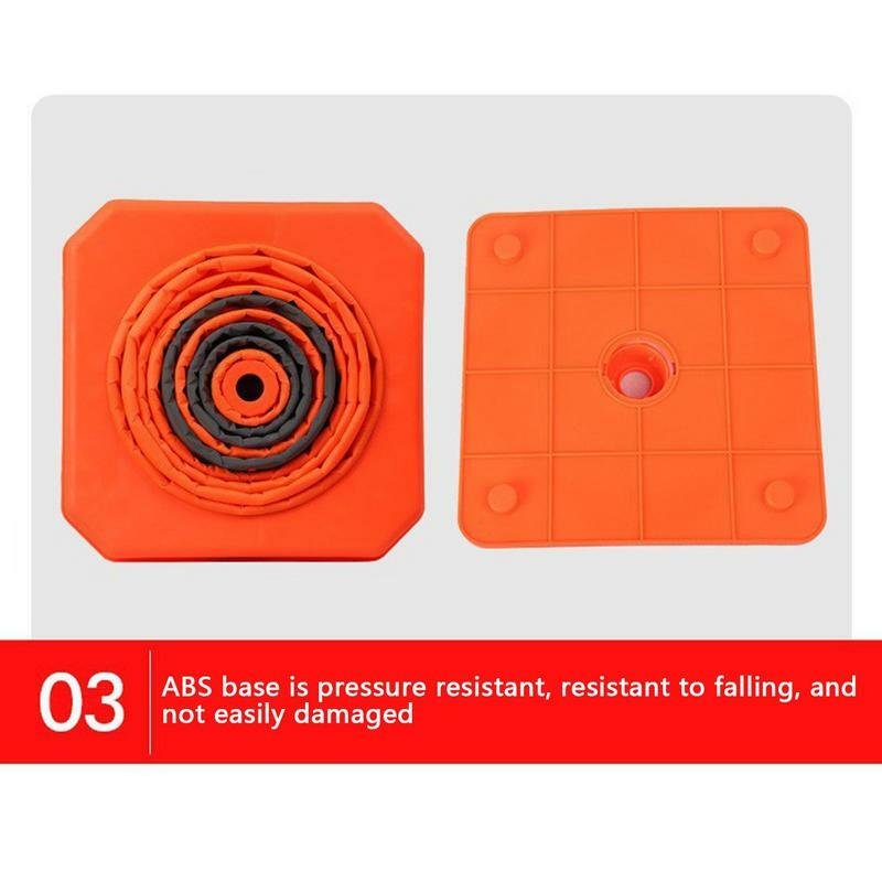 折りたたみ式オレンジロード安全コーン45cmトラフィックパーキングコーン多目的反射ストライプトラフィックコーン