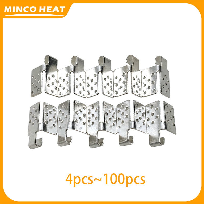 Minco Heat-Clips de película de calefacción eléctrica por suelo radiante, accesorios, abrazaderas de conexión, 4 ~ 100 piezas