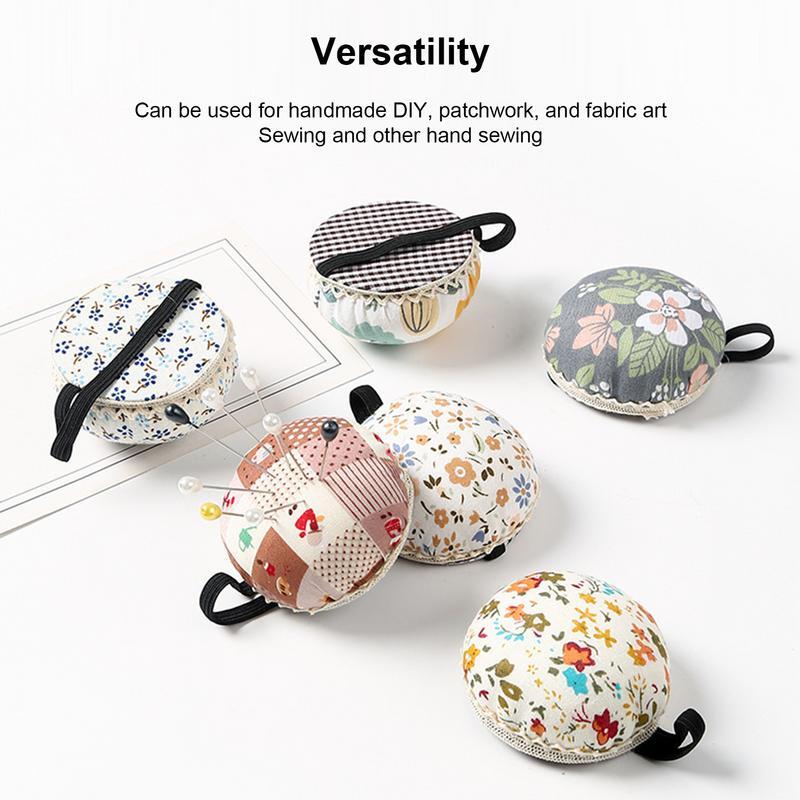 Needle Insert Bag Needle Cushion Pincushions Portable Wrist Pin Holder With Elastic Wrist Belt For Patchwork Hand Sewing Manual