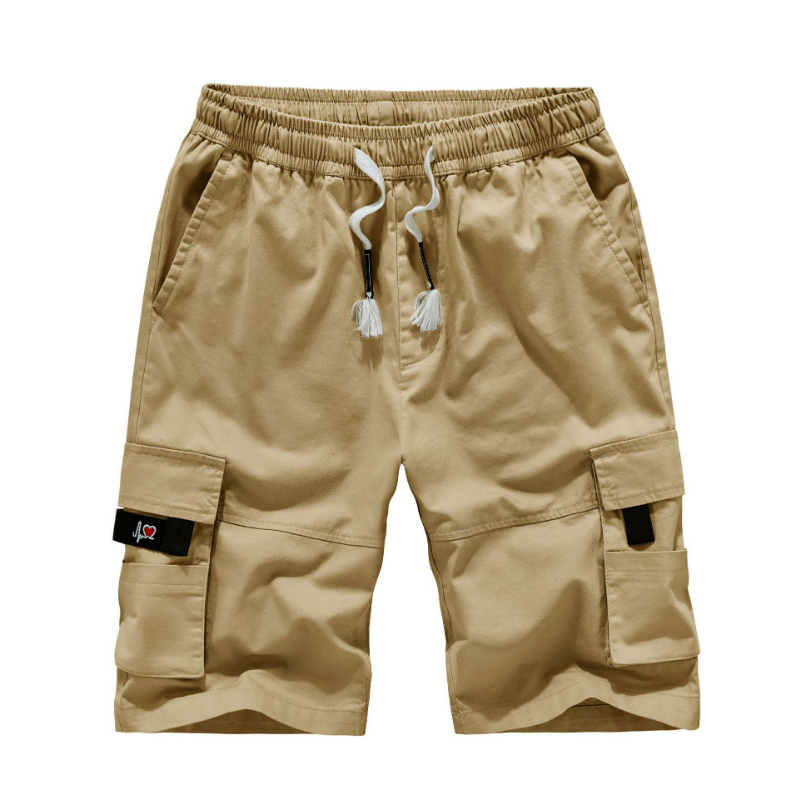 Pantalones cortos de algodón para hombre, ropa de marca, cómoda, informal, Color sólido, a la moda, Verano