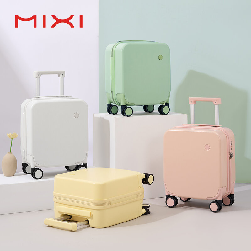MIXI 14-дюймовое сиденье для переноски багажа легкий мини-чемодан PC Маленькая детская сумка TSA замок дорожный костюм чехол Спиннер колеса