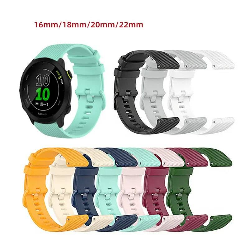Bracelet de montre en silicone pour Garmin, accessoires de bracelet, Vivoactive 4s, Garmin Vivoactive 3, Venu 2, 2s, Sq, Forerunner 645, 245m