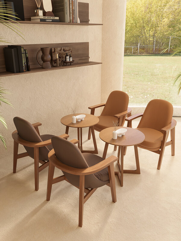 Mesa y silla para cafetería, combinación de té con leche, sofá para hornear, tienda de postres, ocio, bar, sofá individual comercial