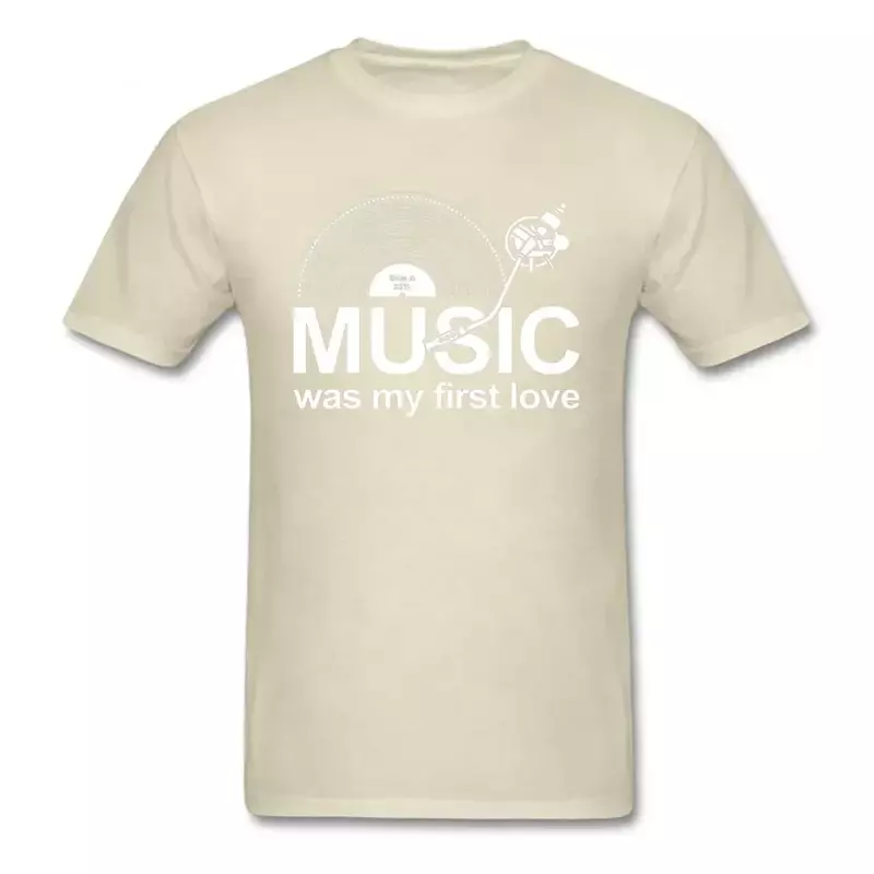 Música dos homens foi o meu primeiro amor Engraçado Camiseta Personalizada, Manga Curta, Gravação de Vinil Masculino, Mais Novo, A3515, 2024