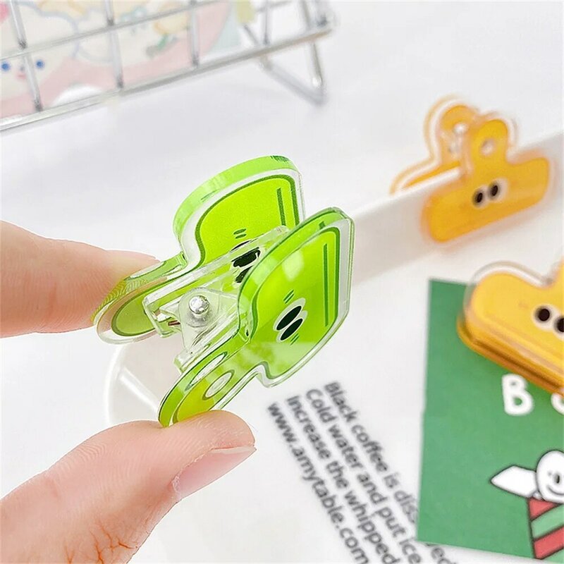 1pcs Cartoon Big Eye Paperclip Acrylic Binder Clip Planner Clips Paper Clamp Office School Stationery for Journal Scrapbook Clip
