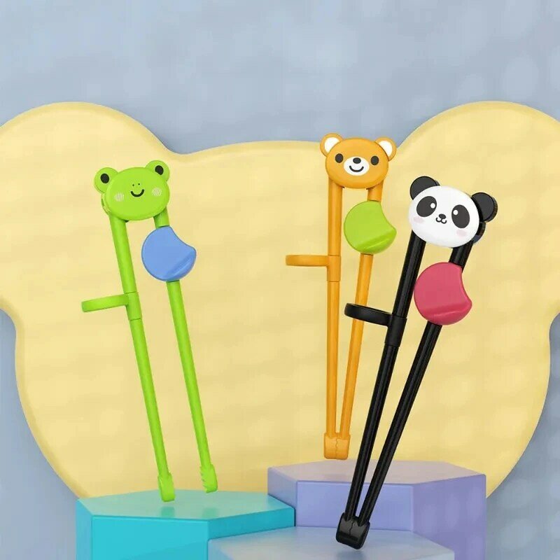 Essstäbchen für Kinder Anfänger Cartoon Tier elementares Lernen Essstäbchen Geschirr Training Essstäbchen