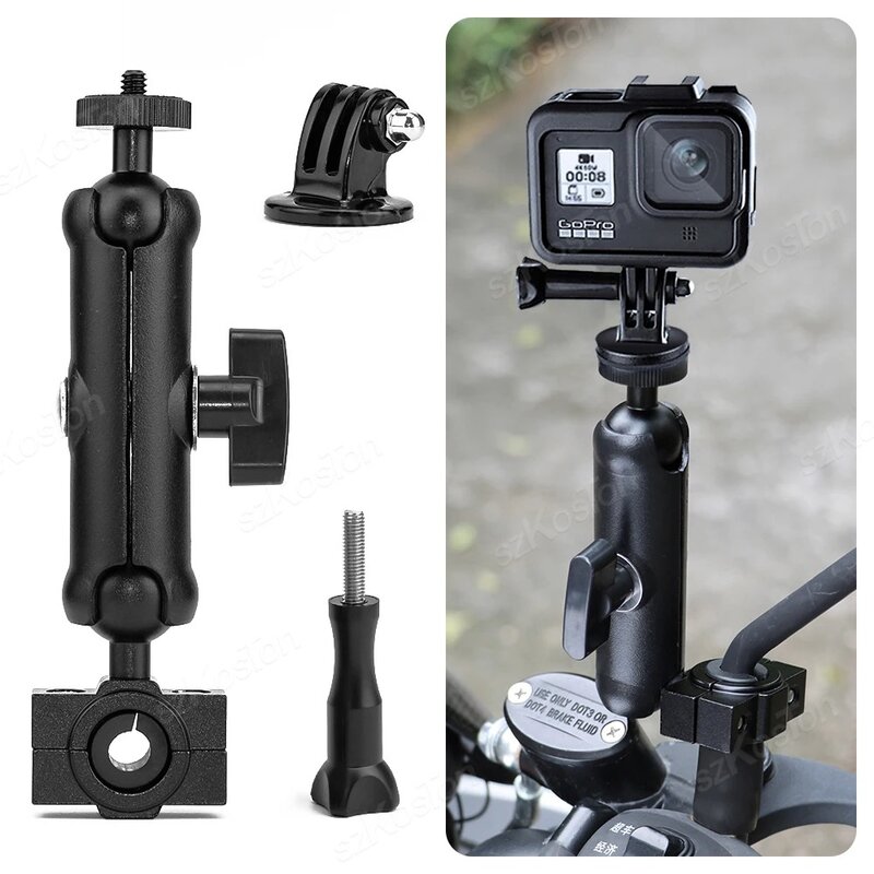 Bicicleta e Motocicleta Panorâmica Selfie Stick, Monopod Mount, Suporte do guiador para Insta360, One X2 X3 X4, GoPro 12, 11, 10 DJI Acessório