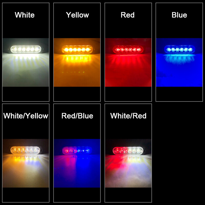 Barato LED Strobe luz de advertência, grade piscando Lightbar, caminhão, carro farol lâmpada, âmbar semáforo, 12V, 24V, 1pc