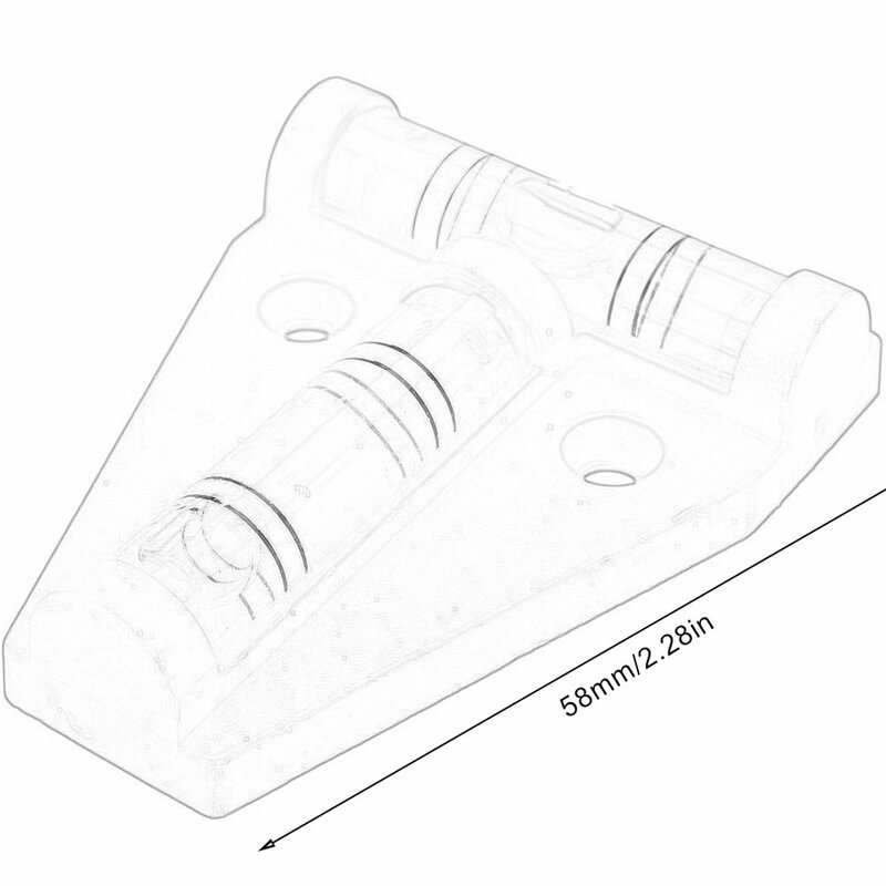 Portable T Shape livella a bolla funzionante fissaggio tipo T misuratore di livello strumento a bolle Mini strumento di misurazione in plastica