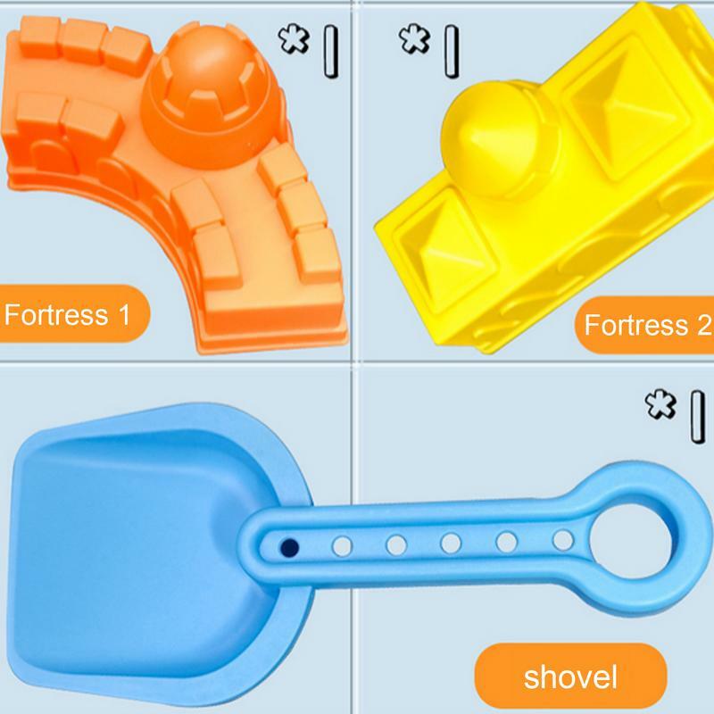 Beach Set For Kids 5PCS Sand Bucket And Shovel Set Funny & Summer Party Playsets For Kids Ages 3 Toddler Outdoor Activities