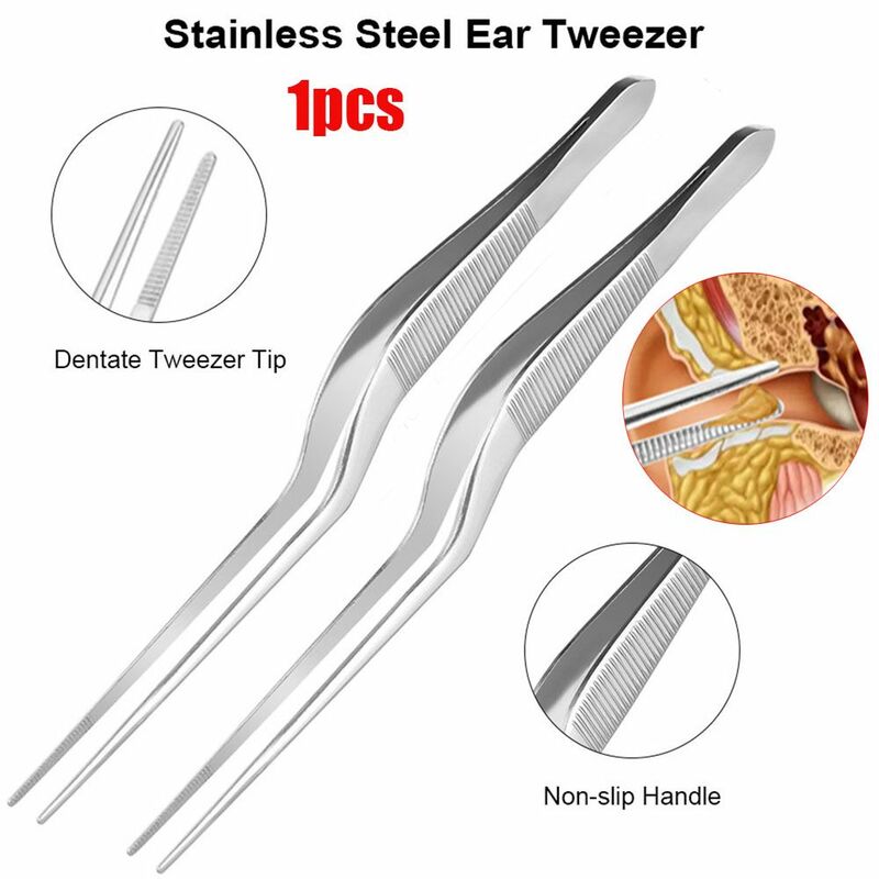 Professional Portable Stainless Steel Nose Clip Oral Cleaner Ear Tweezer Ear Cleaning Clip Nail Clip Ear Care Tools