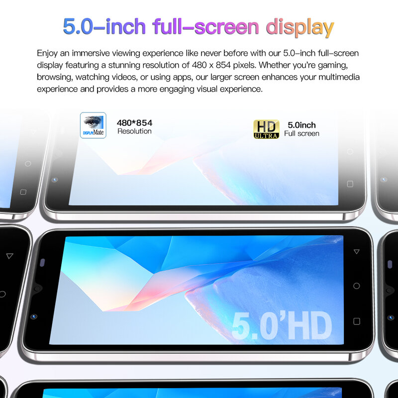 Смартфон FUFFI-Camon 20 Pro, на базе Android, экран 5,0 дюйма, 16 Гб ПЗУ 2 Гб ОЗУ, аккумулятор 2000 мАч, сотовый телефон, камера 2 + 8 Мп, две SIM-карты, мобильные телефоны