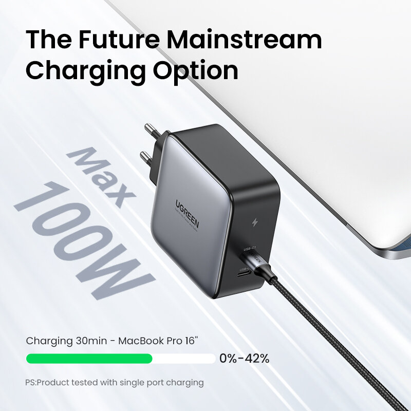UGREEN GaN 100W Charger for Macbook Tablet Fast Charging for for iPhone 14 13 12 Xiaomi USB Type C PD Charge