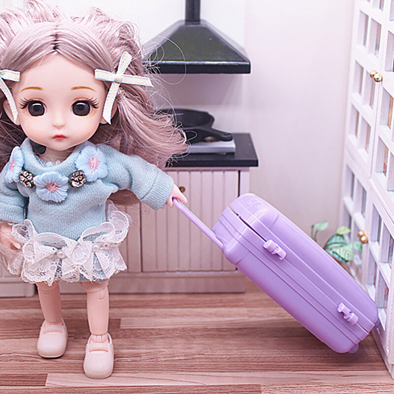 Scatola portaoggetti accessori fai da te giocattoli una varietà di valigie abbinate ai colori adatte per bambole da 18 pollici bambole da 43cm