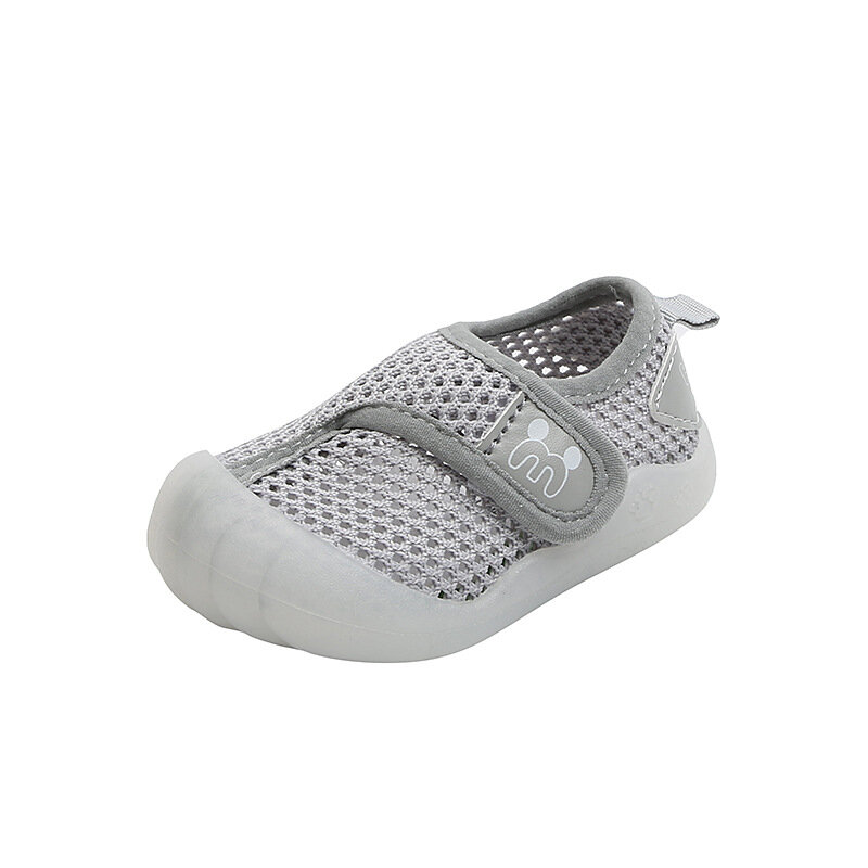 Sapatos de primeiro caminhante em malha respirável para bebês meninas e meninos, tênis casual infantil pré-walker de 0 a 3 anos, verão